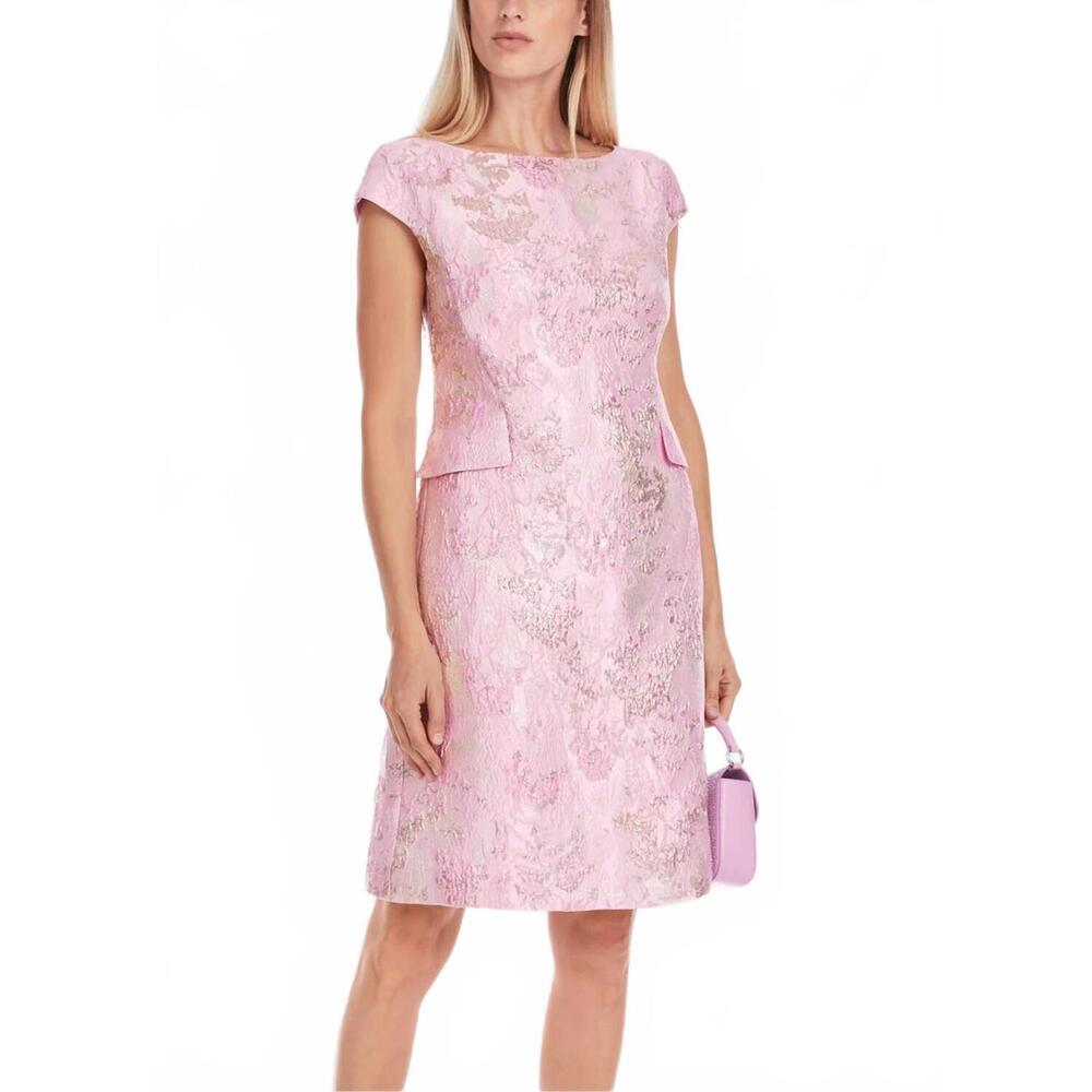 NEW MARC CAIN brocade dress with jacket in pink